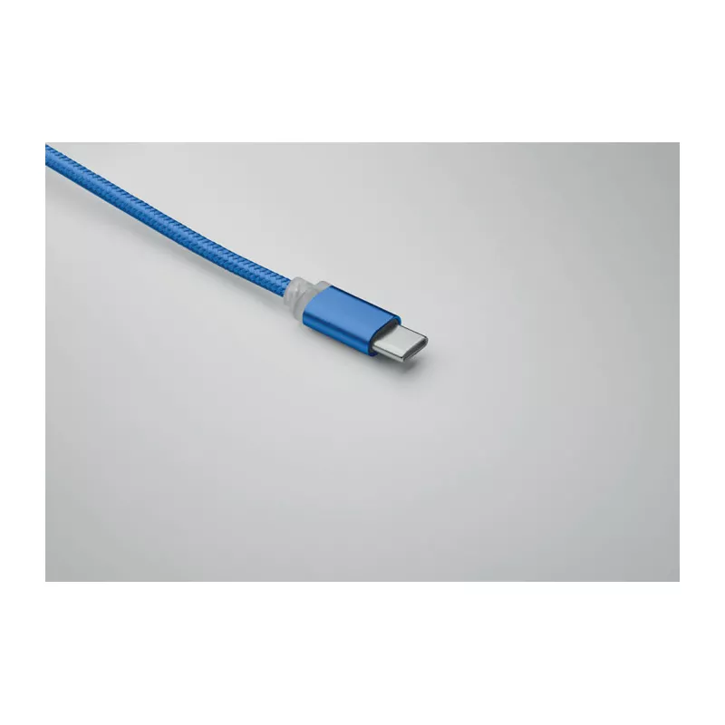 Kabel do ładowania 4 w 1 z brelokiem BLUE - Niebieski (MO2141-37)