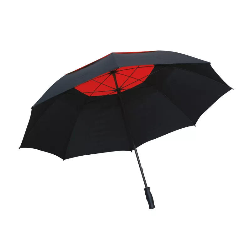 Parasol typu golf MONSUN - czarny, czerwony (56-0104172)