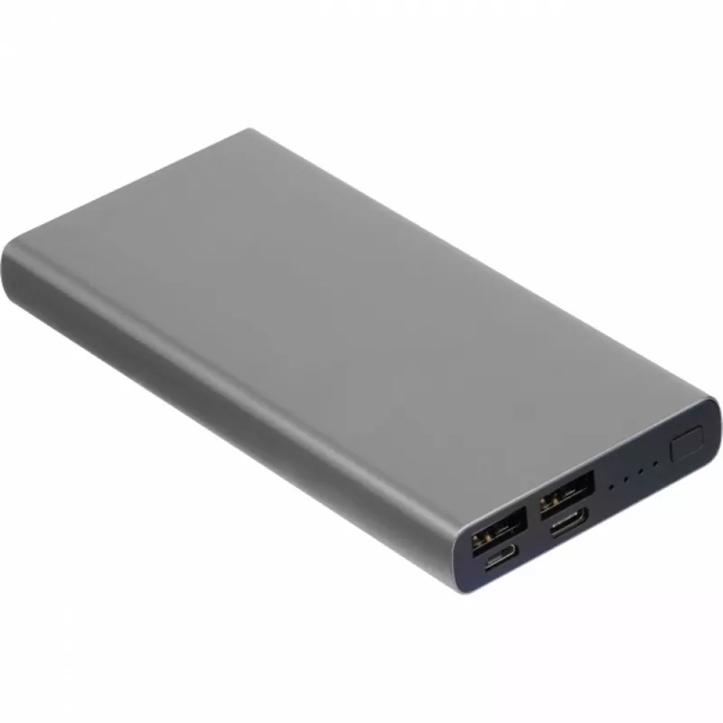 Power bank 10000 mAh z aluminium z recyklingu GIORGIA - szary (3450307)