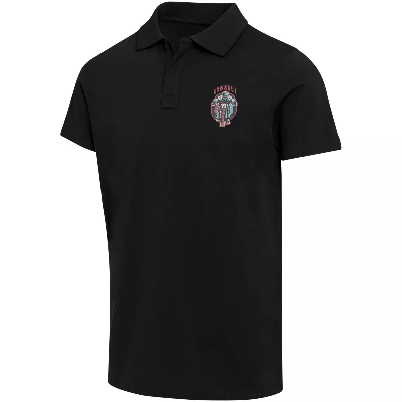 Graphite organiczna koszulka polo unisex o gramaturze 180 g/m², z krótkim rękawem i certyfikatem OCS - Czarny (39559-BLACK)