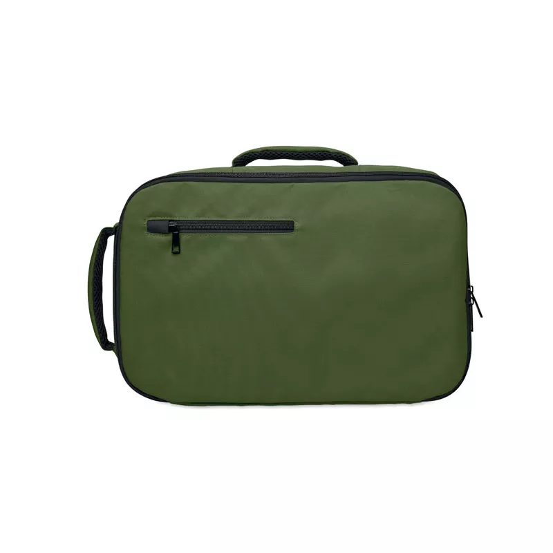 Plecak kabinowy z RPET na laptop 15" FLYSAFE - Ciemnozielony (MO2840-60)