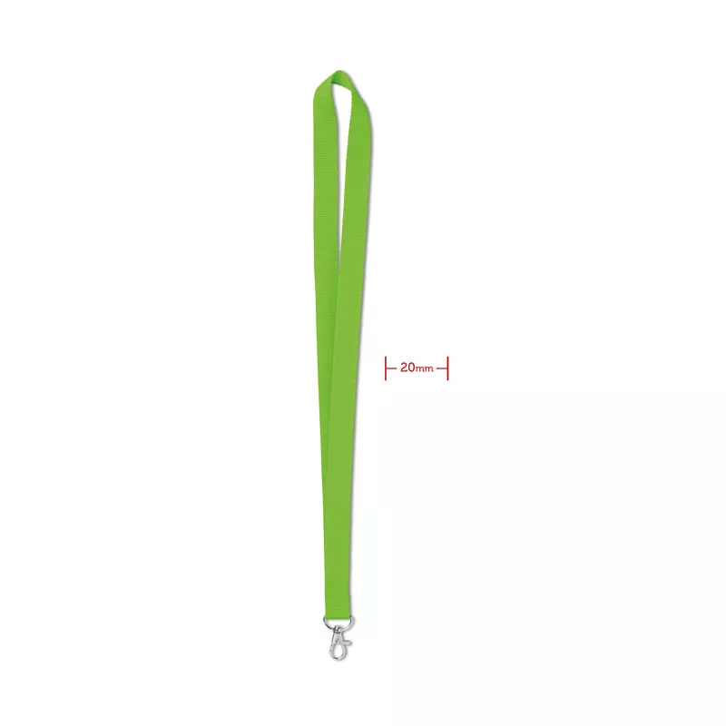 Smycz 20 mm z metalowym karabińczykiem SIMPLE LANY - Limonka (MO9058-48)