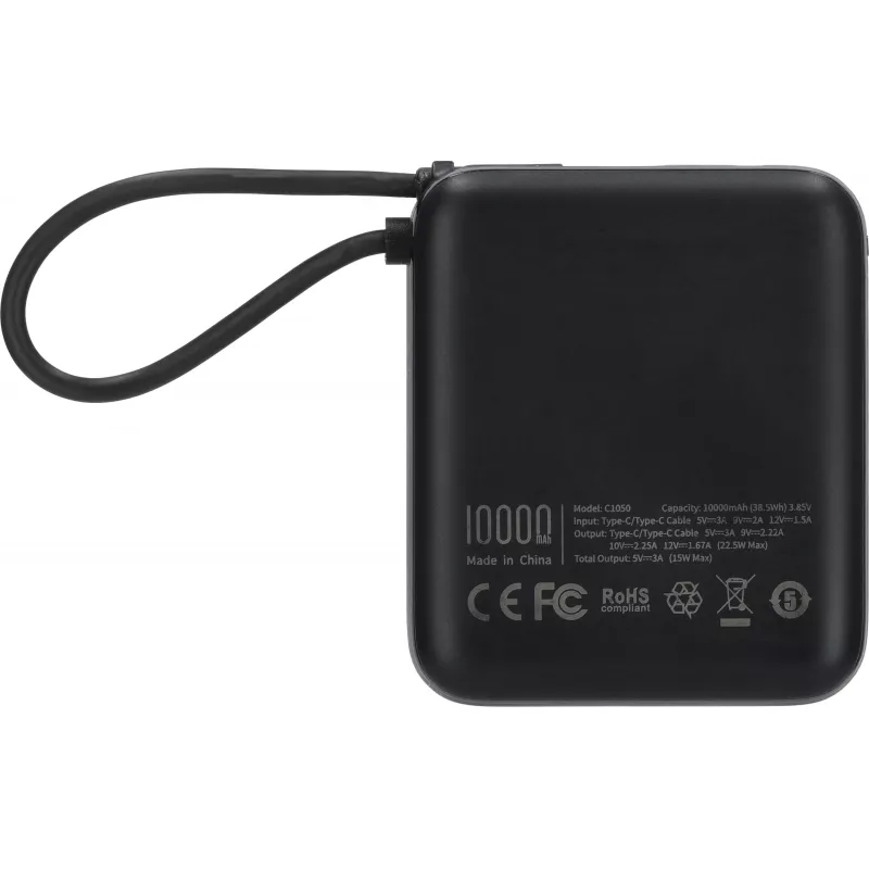Power Bank 10000 mAh Fast Charge 22,5 W - czarny (EG835003)