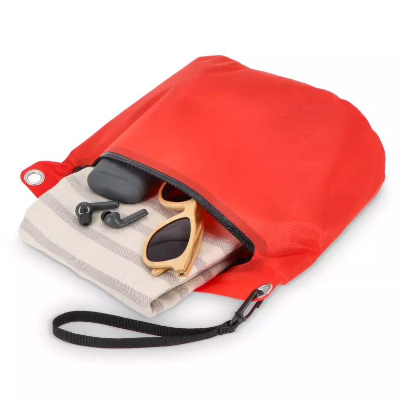 Wodoodporna torba na ramię z ripstopu 33 x 23 x 13 cm - czerwony (LT95344-N0021)