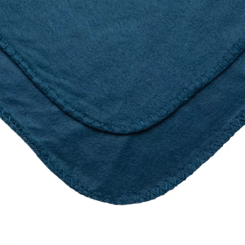Koc polarowy 120 x 150 cm w pokrowcu - niebieski (P459.065)