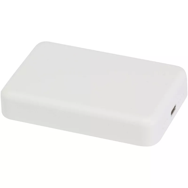 Acrab magnetyczny bezprzewodowy powerbank o pojemności 10 000 mAh i mocy 15 W z technologią 20 W PD — wykonany z tworzyw sztucznych pochodzących z recyklingu - Biały (12444201)
