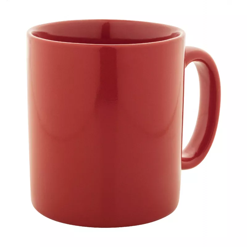 Kolomu kolorowy ceramiczny kubek - czerwony (AP800117-05)