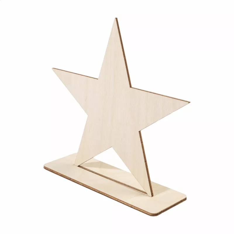 Wlobor personalizowane drewniane trofeum, gwiazda - naturalny-a (AP715068-A)