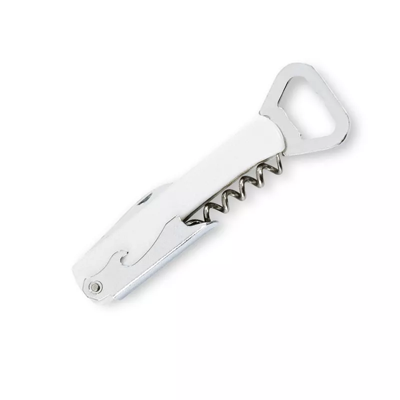 Korkociąg kelnerski stalowy w etui TRIFO - Bialy (KC4268-06)