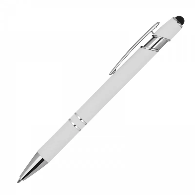 Długopis aluminiowy touch pen HERMANN - biały (1368906)