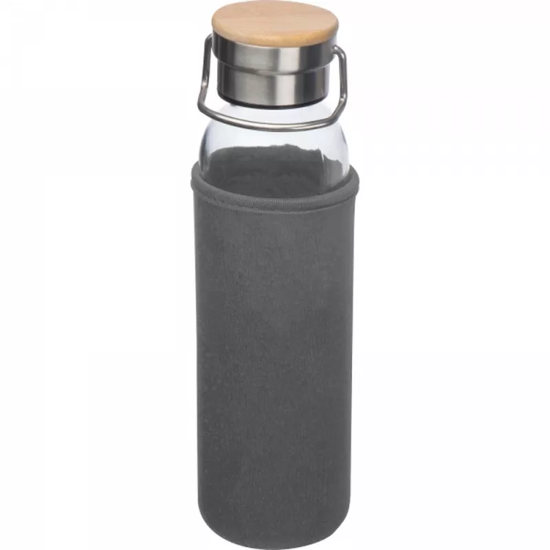 Butelka szklana z pokrowcem 600 ml RAMONA - szary (6318107)