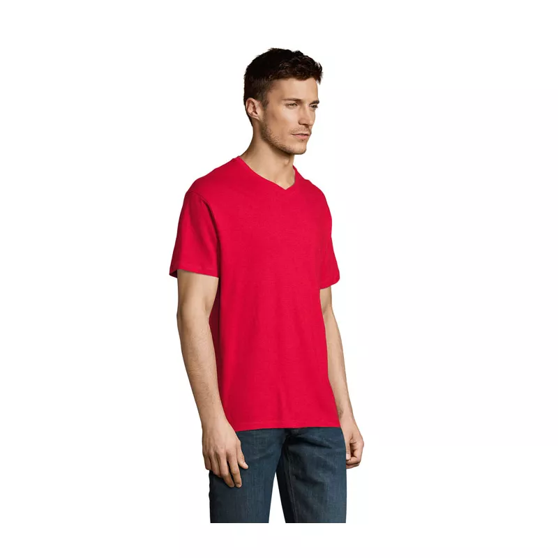 Koszulka męska V-neck 150 g/m² Sol's VICTORY - Czerwony (S11150-RD)