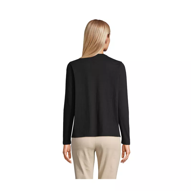 Koszulka damska z długim rękawem Sol's MONARCH WOMEN - Deep Black (S04443-DB)