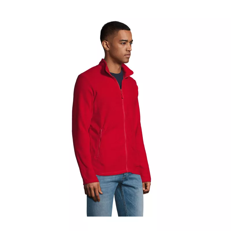 Bluza polarowa męska na zamek 220 g/m² Sol's NORMAN - Czerwony (S02093-RD)