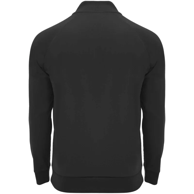 Epiro bluza unisex z długim rękawem i zamkiem błyskawicznym 1/4 200 g/m² - Czarny (R1115-BLACK)