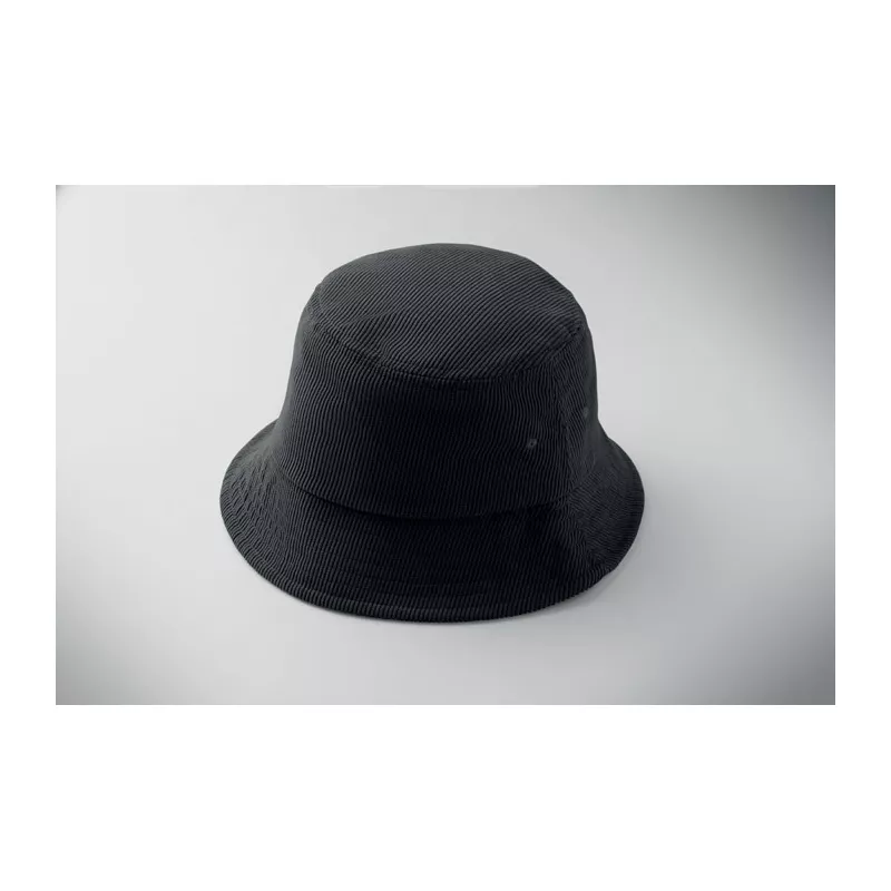 Kapelusz bucket sztruksowy 220 g/m² SCOOP - Czarny (MO2869-03)