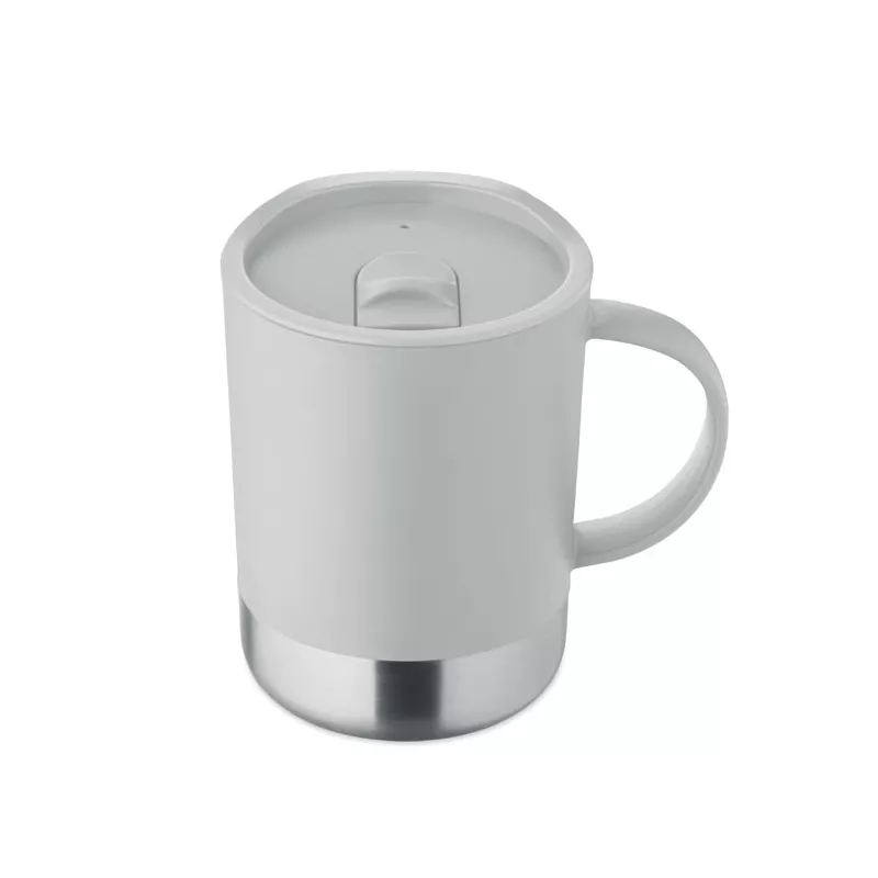 Kubek z PP z przesuwaną pokrywką 300 ml BEAKER - Szary (MO2772-07)