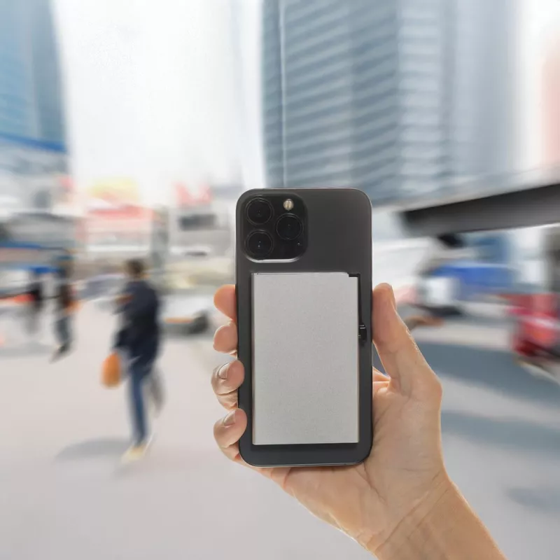 Magnetyczne etui na kartę kredytową, ochrona RFID - silver (P820.9502)