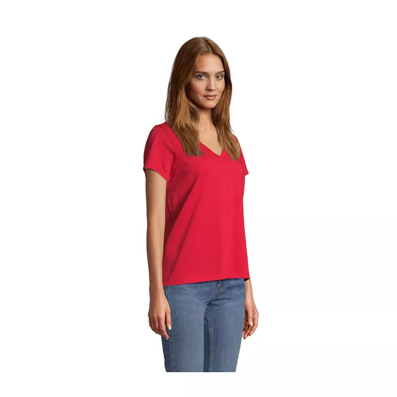 Koszulka damska V-neck Sol's REGENT V WOMEN - Czerwony (S04766-RD)
