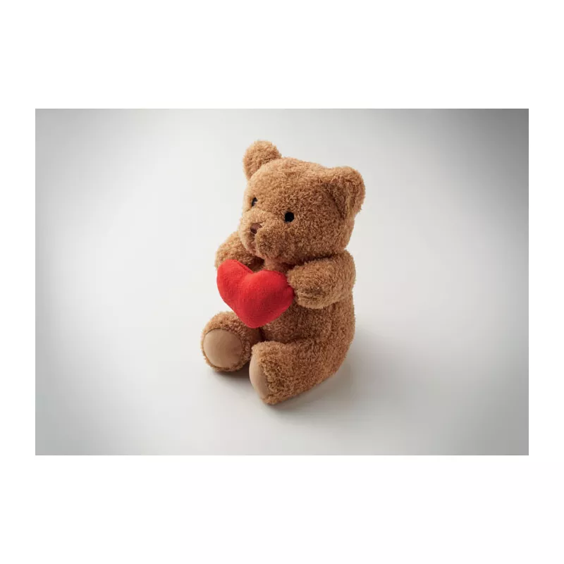 Miś pluszowy z sercem 23 cm SNUGGLE - Czerwony (MO2949-05)