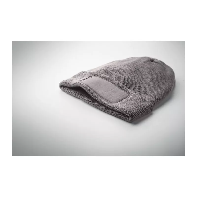 Czapka zimowa unisex z dzianiny RPET CAPNIT - Kamienny Szary (MO2359-15)