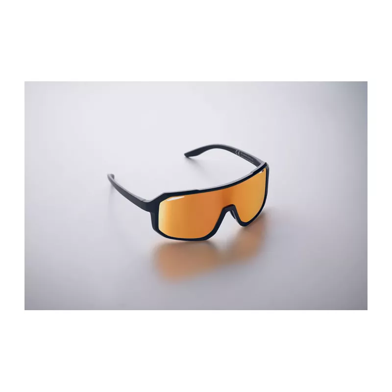 Okulary sportowe z lustrzanymi soczewkami UV400 FLASH - Pomaranczowy (MO2816-10)