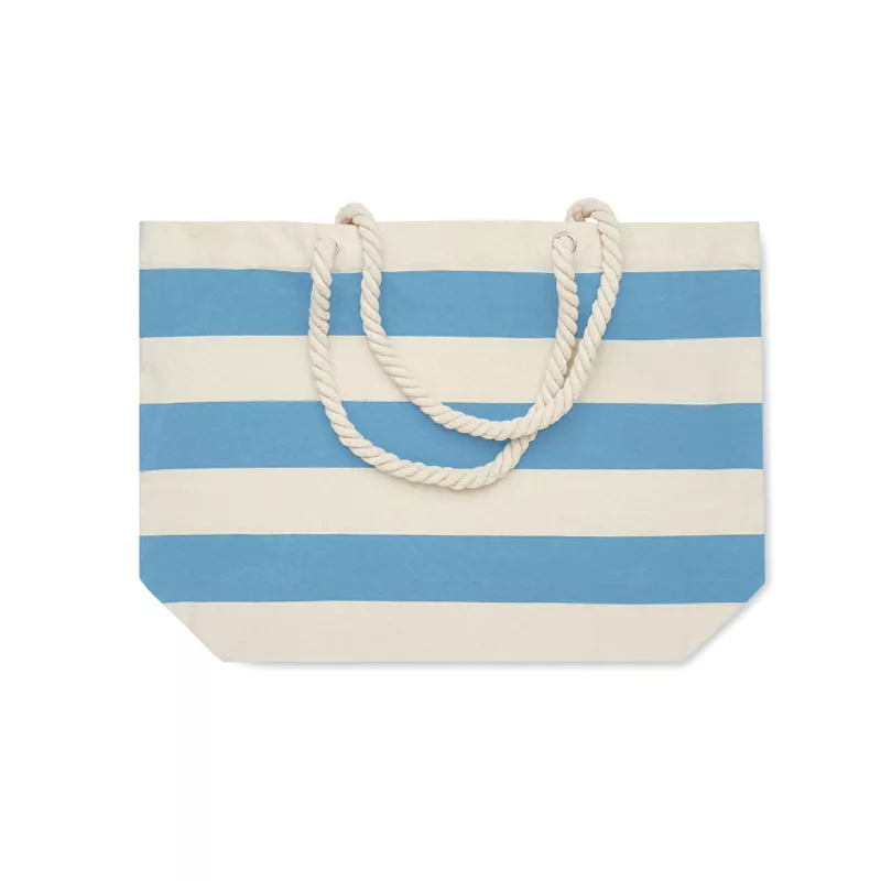 Torba plażowa bawełniana 220 g/m² HEAVEN STRIPE - Baby Blue (MO2126-66)