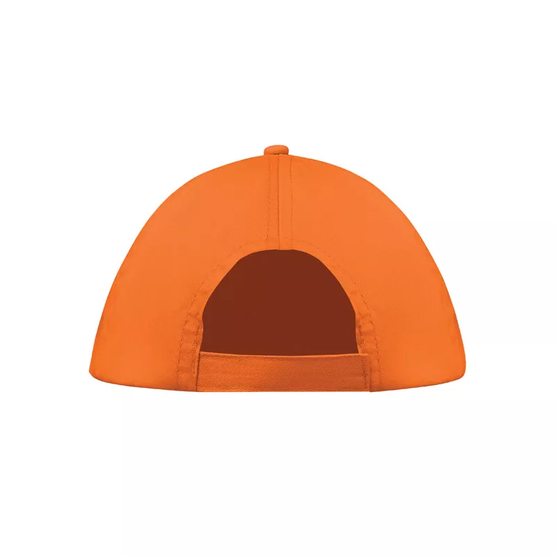 Czapka z daszkiem 5-panelowa z bawełny 160 g/m² BUZZ - Pomaranczowy (MO1447-10)