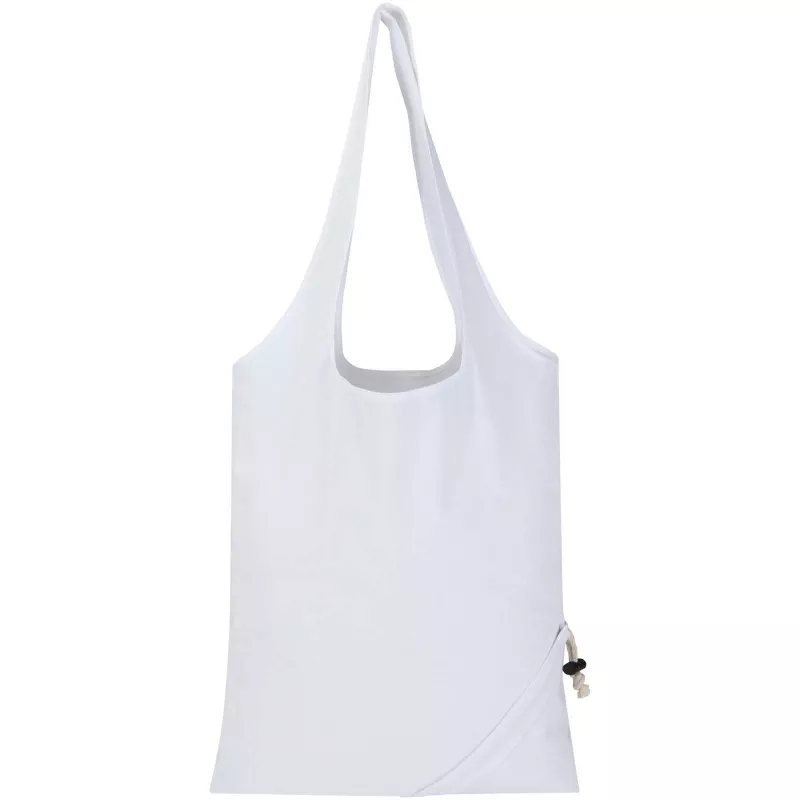 Madras Blend - torba na zakupy, wykonana z recyklingowanej baweły o gramaturze 140 g/m² posiadającej certyfikat GRS, składana - Biały (12080501)