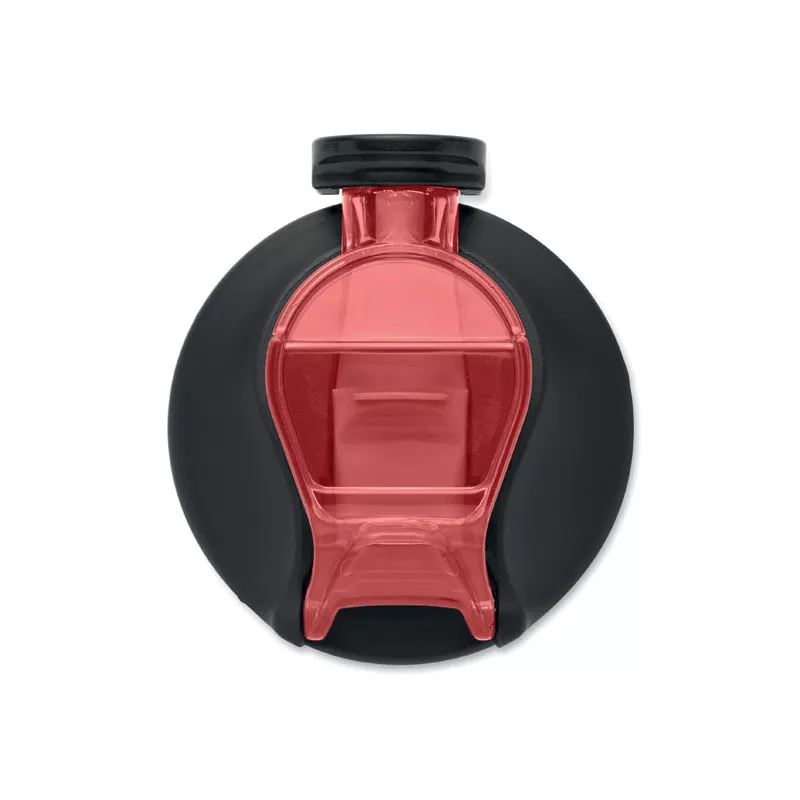 Butelka sportowa motywacyjna z RPET 700 ml ENKEL - Przezroczysty Czerwony (MO2792-25)