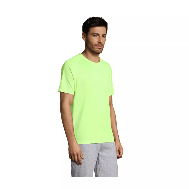 Koszulka sportowa męska raglan 140 g/m² Sol's SPORTY - Neon Yellow (S11939-NE)