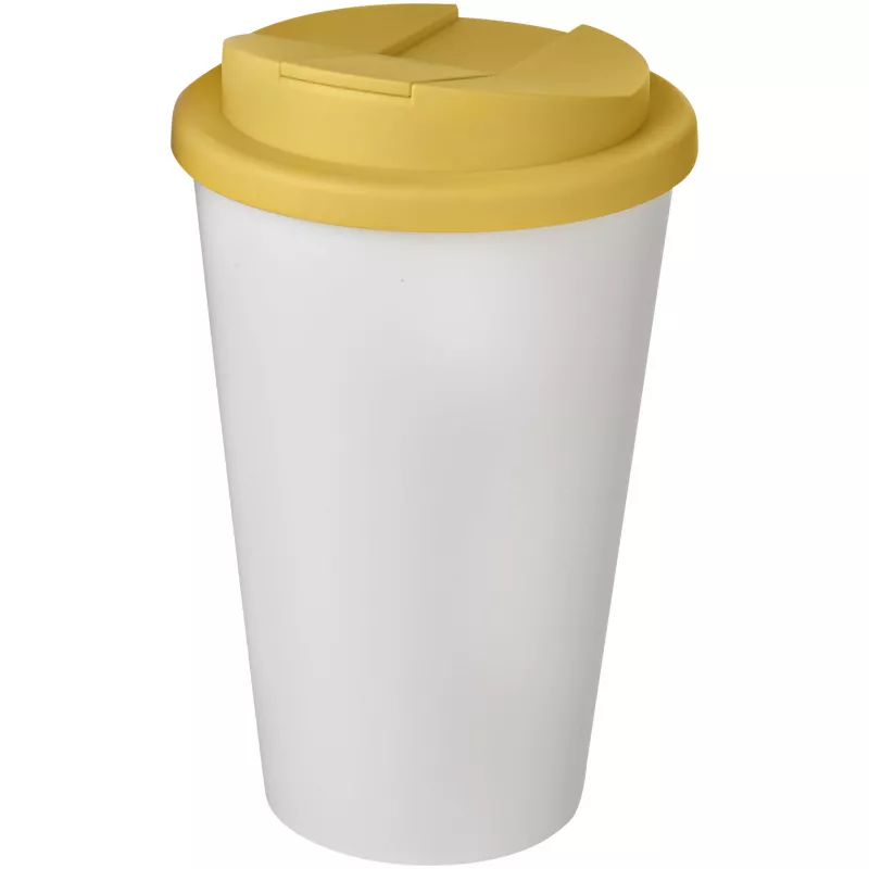 Americano® 350 ml tumbler with spill-proof lid - Biały-Żółty (21069513)