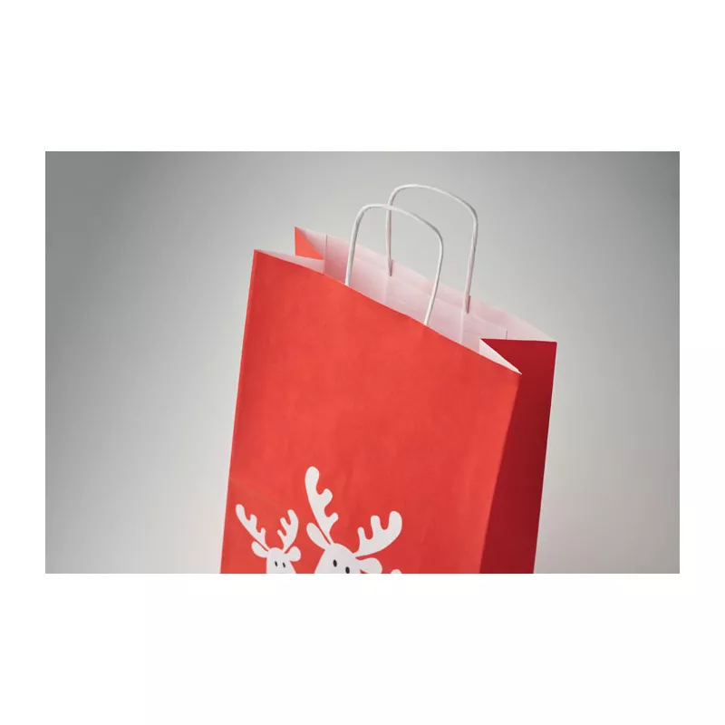 Torba świąteczna papierowa mała 90 g/m² BAO SMALL - Czerwony (CX1564-05)