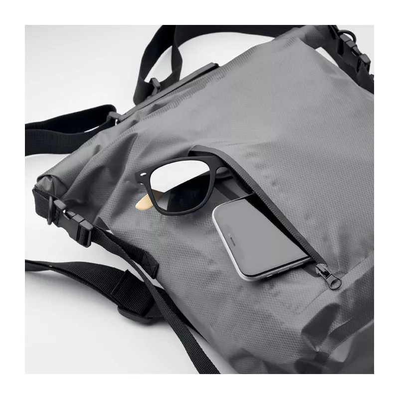 Plecak wodoodporny rolltop z RPET 25 l SCUBAROLL - Kamienny Szary (MO2181-15)