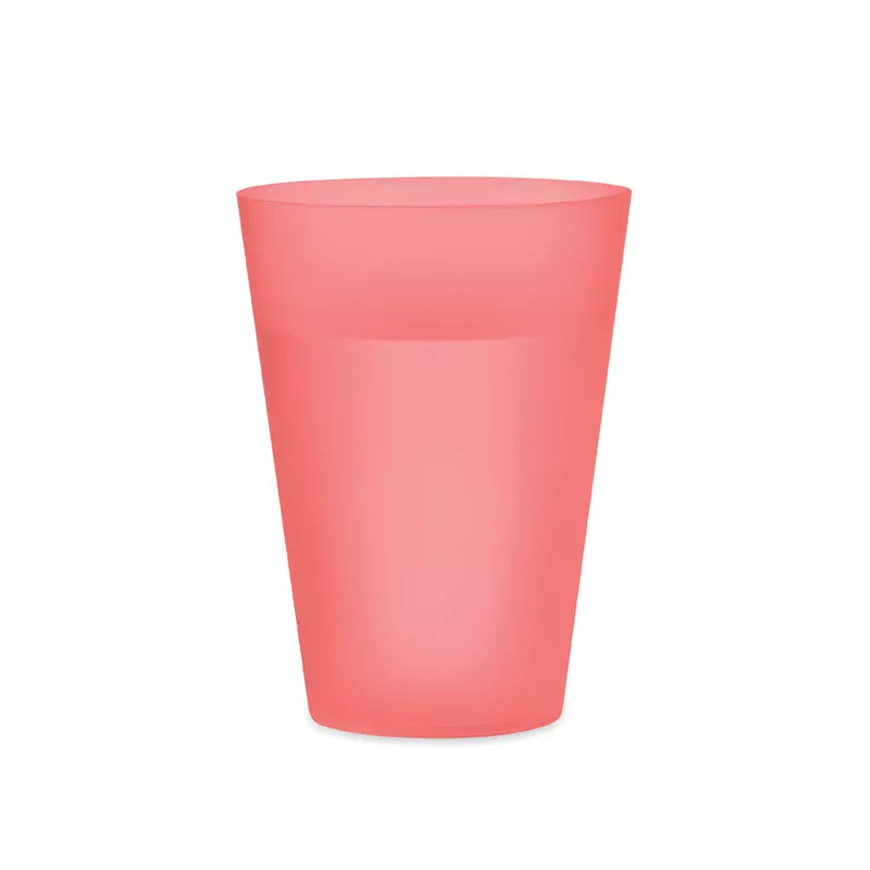 Kubek eventowy z PP 300 ml FESTA - Przezroczysty Czerwony (MO6375-25)