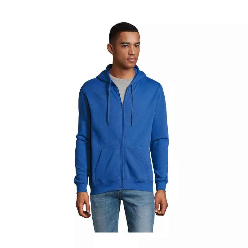 Bluza unisex z kapturem rozpinana 260 g/m² Sol's STONE - Niebieski (S01714-RB)