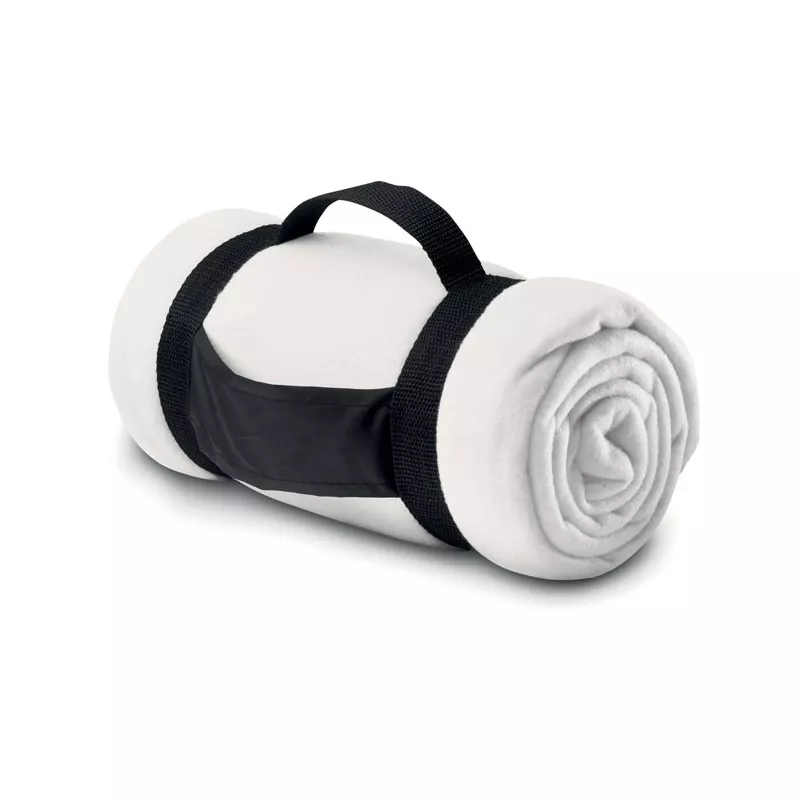Koc polarowy z rączką 120x150 cm 180 g/m² STAVENGER - Bialy (MO7245-06)
