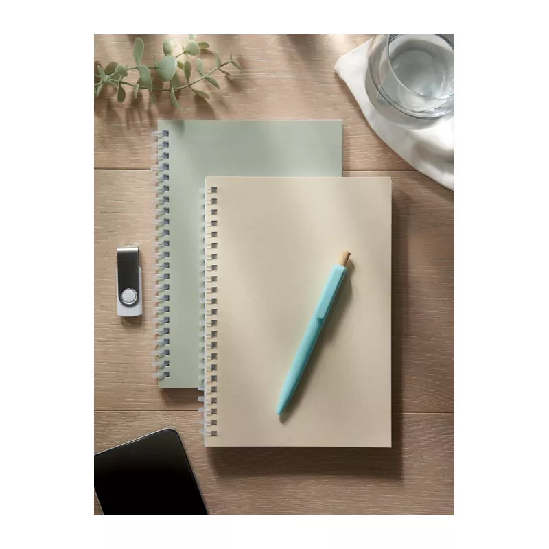 Notes A5 na spirali 80 kartek w linię RECARNOTE - Bezowy (MO2523-13)