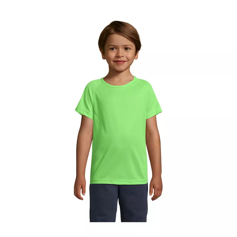 Koszulka sportowa dziecięca 140 g/m² Sol's SPORTY KIDS - Neon Green (S01166-NG)