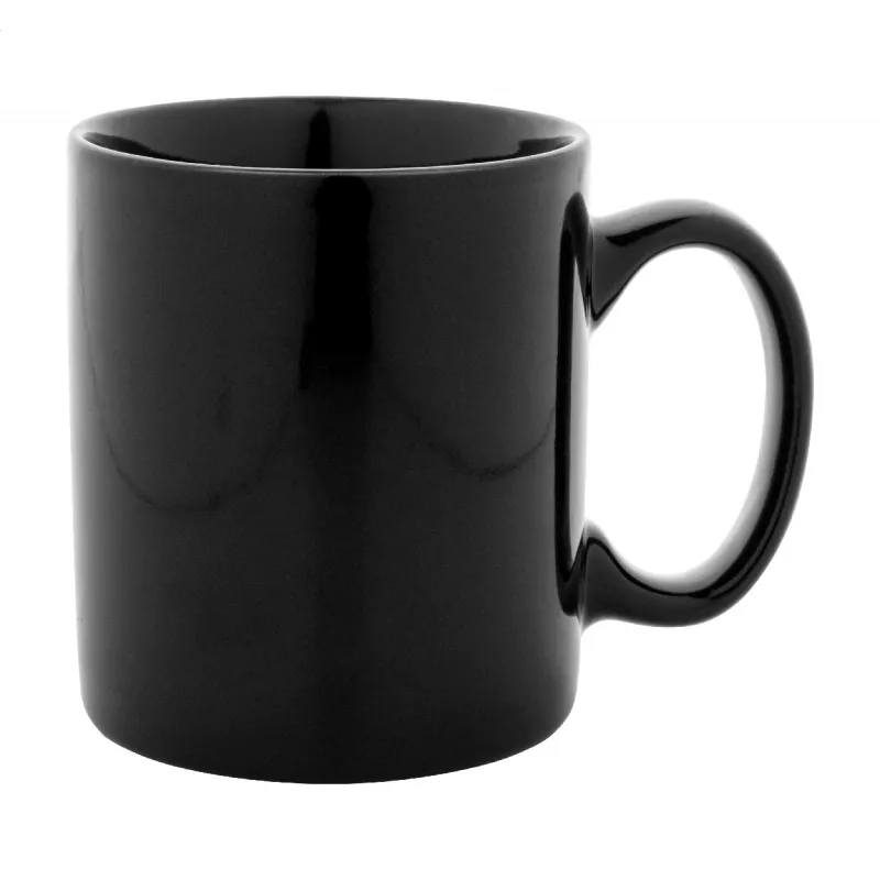 Kolomu kolorowy ceramiczny kubek - czarny (AP800117-10)