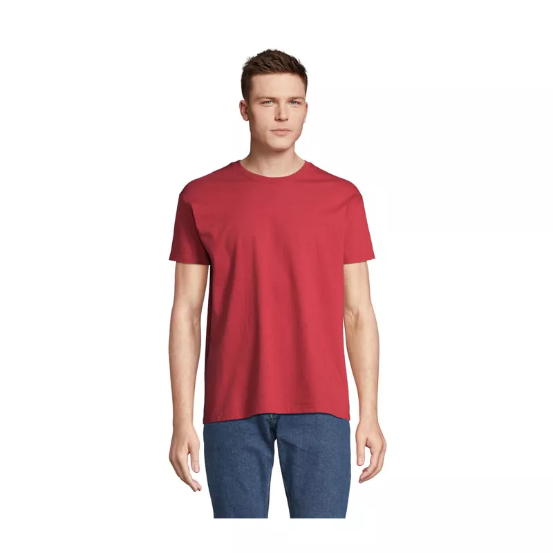 Koszulka męska bawełniana 190 g/m² Sol's IMPERIAL - Folk Red Twin (S11500-FR)