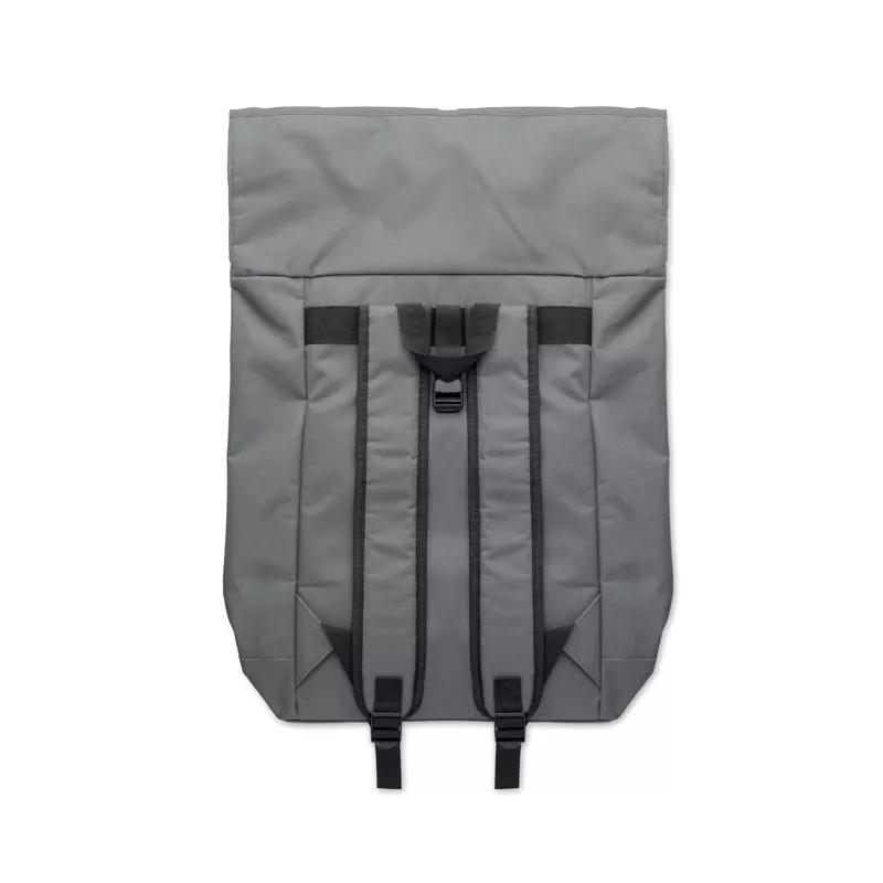 Plecak rolltop na laptop 15" z poliestru 600D IREA - Kamienny Szary (MO2170-15)