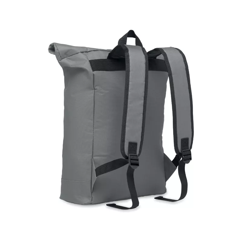 Plecak rolltop na laptop 15" z poliestru 600D IREA - Kamienny Szary (MO2170-15)