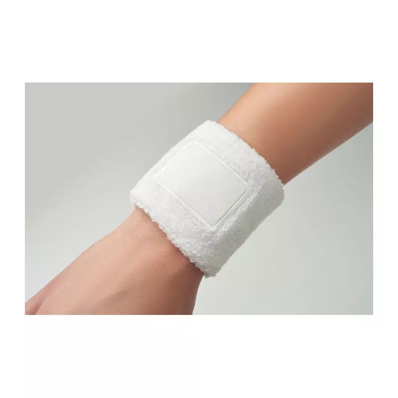 Opaska na nadgarstek z polibawełny TEKUBI - Bialy (MO2608-06)