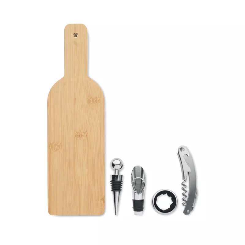 Zestaw do wina w bambusowym etui VINOVAULT SET - Drewna (MO2381-40)