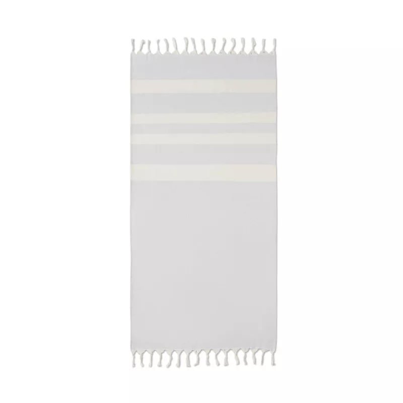 Ręcznik hammam z recyklingu 75x150 cm 140 g/m² AGOURA - Szary (MO6554-07)