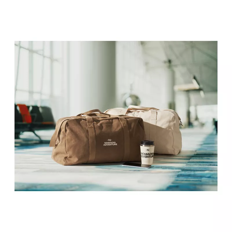 Torba podróżna z recyklingu 450 g/m² DUFFAS COLOUR - Khaki (MO2508-39)