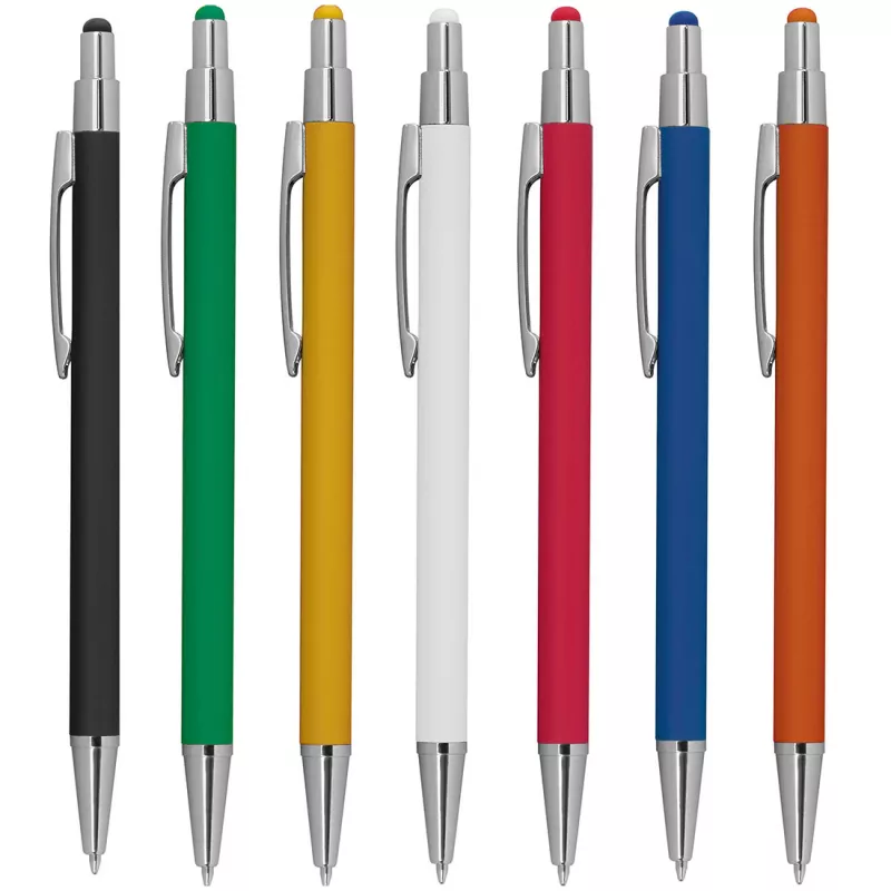 Długopis metalowy touch pen soft touch PAULA - biały (1096406)