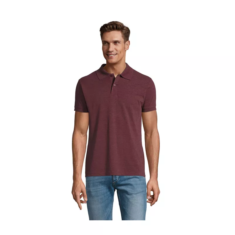 Koszulka polo męska piqué 180 g/m² Sol's PERFECT MEN - Melanż Czerwonobrunatny (S11346-HX)