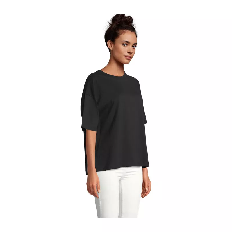 Koszulka damska oversize 180 g/m² Sol's BOXY WOMEN - Deep Black (S03807-DB)